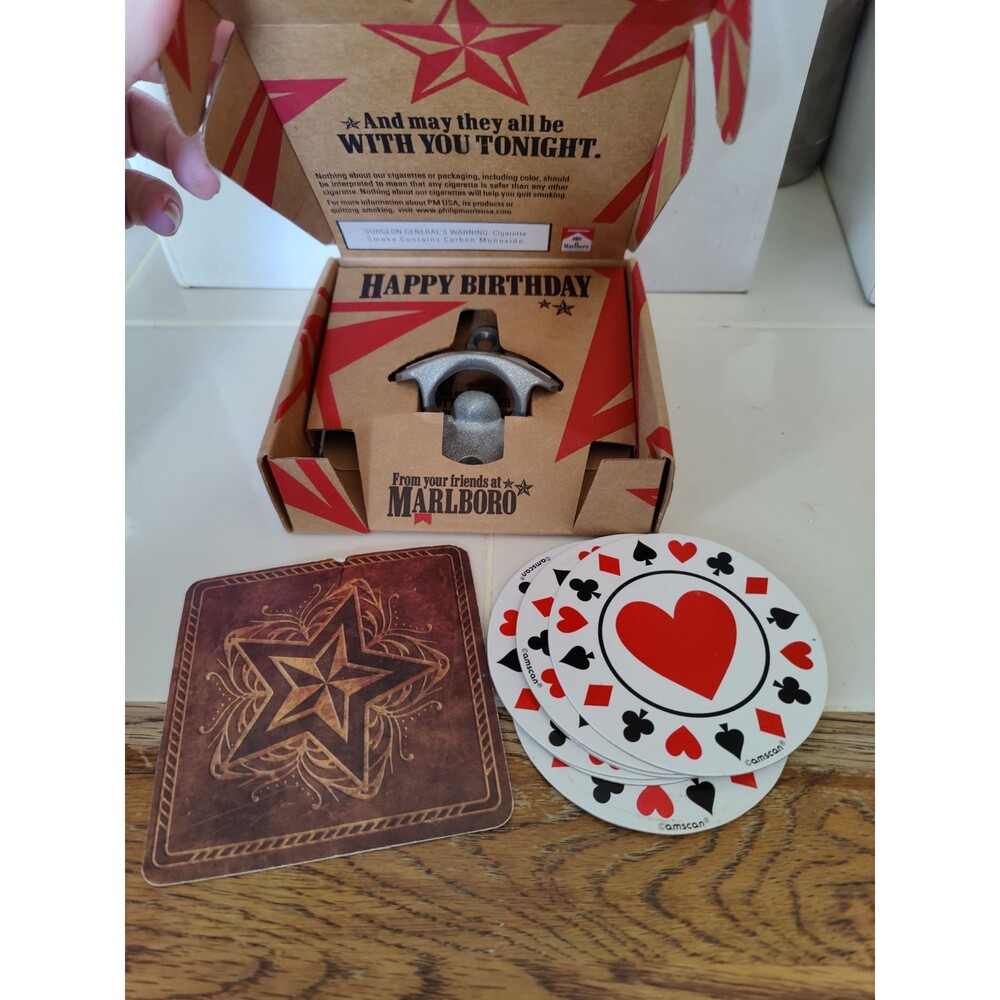 2010 Marlboro Bottle Opener & Coasters